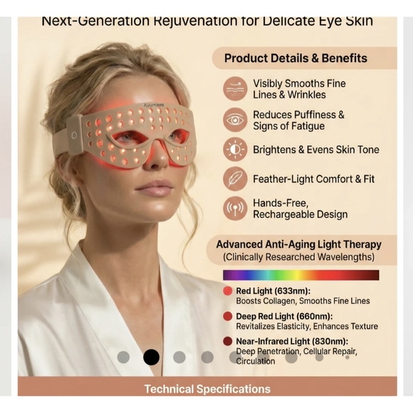 Numiere Feather LED Mask - Picture 3 of 14